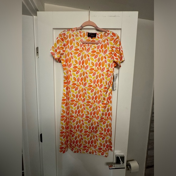 Orange and yellow summer dress - Picture 1 of 3